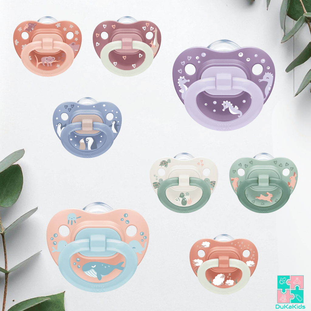 (TẶNG HỘP ĐỰNG) Ti giả, ty giả Nuk chỉnh nha cho bé size 0-6 tháng, 6-18 tháng (Hàng nội địa Mỹ)