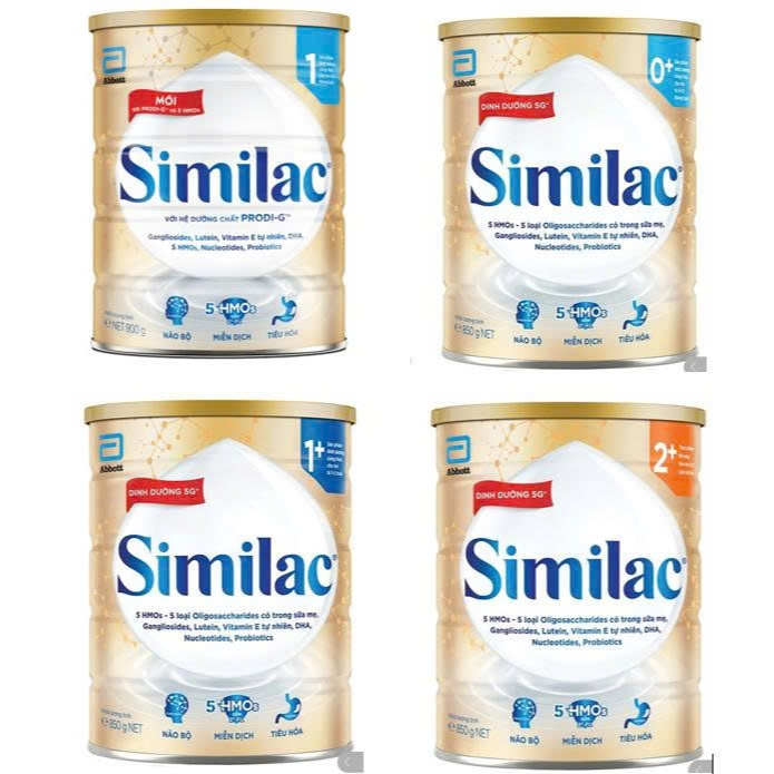 Sữa Similac 5G số 1 và 1+, số 0 và 2+ lon 900g/850g