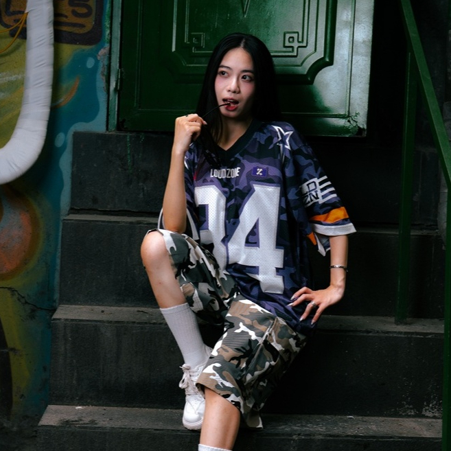 Áo phông Loudzone 84 Camo Jersey T-shirt áo đẹp tay lỡ cổ tim vải mesh cao cấp áo thun nam nữ unisex | BigBuy360 - bigbuy360.vn