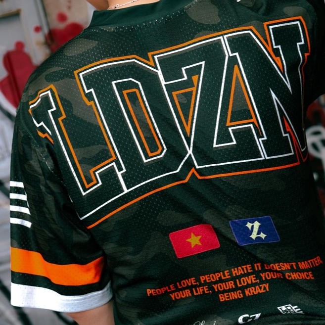 Áo phông Loudzone 84 Camo Jersey T-shirt áo đẹp tay lỡ cổ tim vải mesh cao cấp áo thun nam nữ unisex | BigBuy360 - bigbuy360.vn