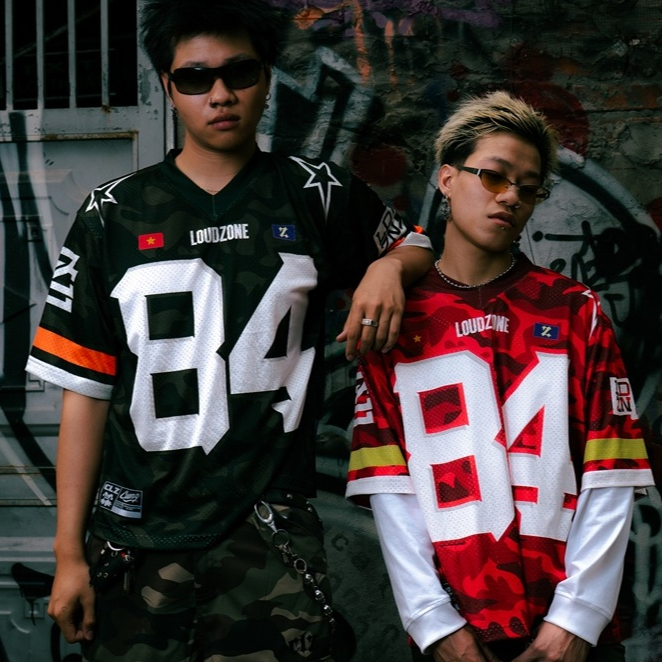 Áo phông Loudzone 84 Camo Jersey T-shirt áo đẹp tay lỡ cổ tim vải mesh cao cấp áo thun nam nữ unisex | BigBuy360 - bigbuy360.vn