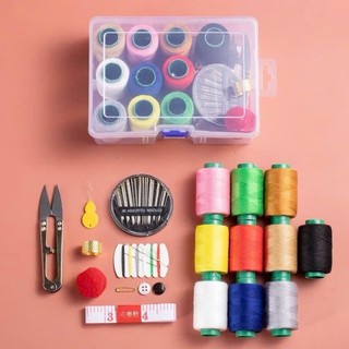 Hộp kim chỉ may vá thủ công món tại gia gồm nhiều cuộn chỉ màu khác nhau-Phụ Kiện Xinh MAYMAY