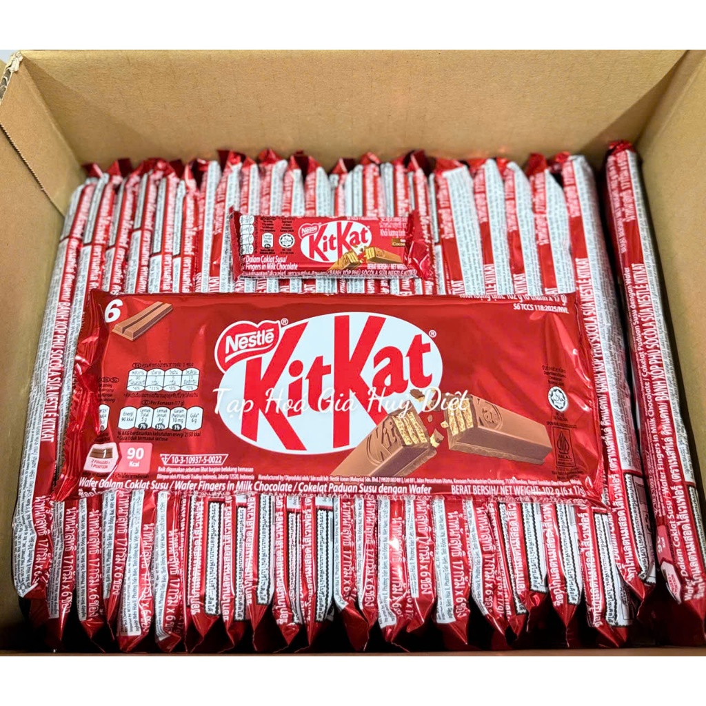 KitKat Socola Nestlé 17g Thanh Bánh Wafer Phủ Socola Giòn Ngon Nhập Khẩu Chính Hãng