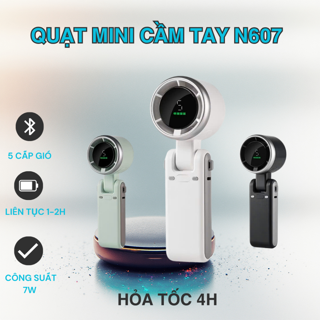 Quạt mini cầm tay N607-Mát lạnh mùa hè