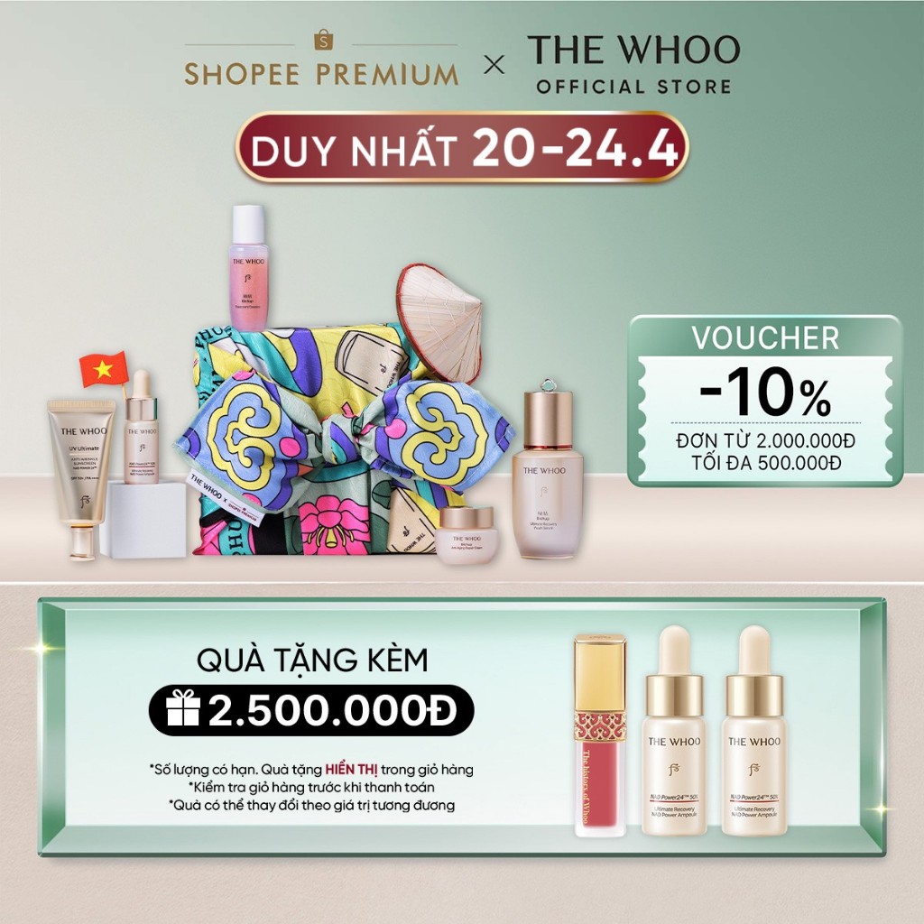 [THE WHOO OFFICIAL] [ĐỘC QUYỀN SHOPEE PREMIUM] Bộ tinh chất tự sinh chống lão hóa Bichup Ultimate Recovery Youth Serum