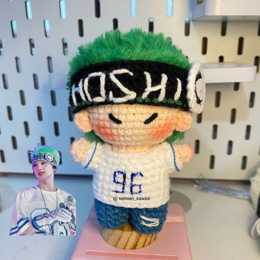 móc khoá len Hoshi - Seventeen cao 11cm