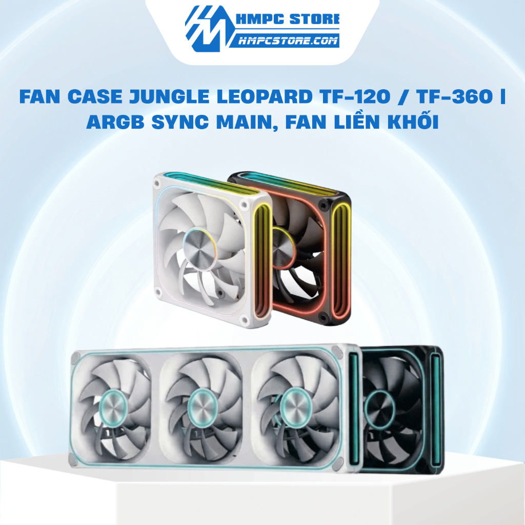 Quạt tản nhiệt - Fan case Jungle Leopard TF-120 / TF-360 | ARGB Sync main, fan liền khối, BH 12Th