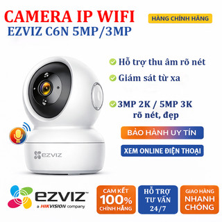 Camera wifi ezviz c6n 3mp 5mp 2k 3k xoay 360 đàm thoại 2 chiều - hàng chính hãng, bảo hành 24 tháng