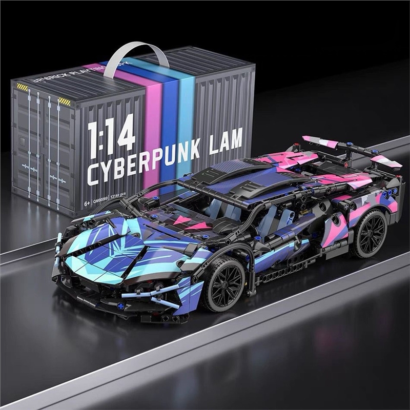 【1314】Mô hình lắp ráp siêu xe thể thao đua Lambo Cyberpunk tỷ lệ 1:14 Đồ chơi lắp ráp Trí Tuệ cho bé