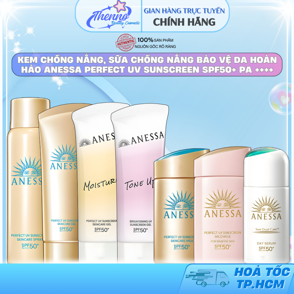Kem Chống Nắng, Sữa Chống Nắng Bảo Vệ Da Hoàn Hảo Anessa Perfect UV Sunscreen SPF50+ PA ++++ 60ml-90