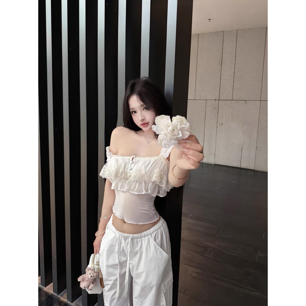 Áo nữ 2 dây ôm body TABISHOP Áo kiểu nữ bèo ren sexy tôn dáng(320) | BigBuy360 - bigbuy360.vn