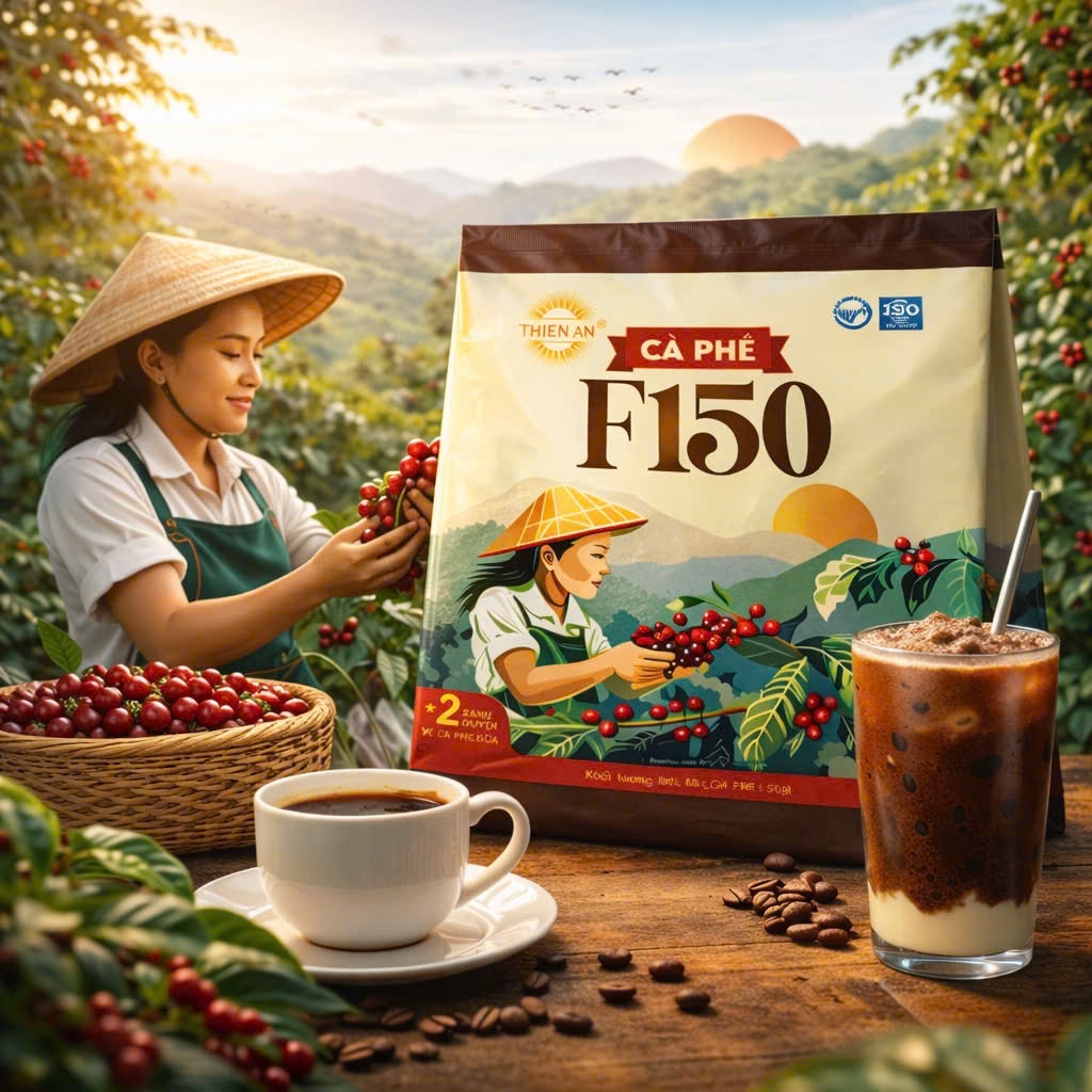 [Mua 1 tặng 1] - Phê F150 Gói 3in1 – Cafe Sữa Hòa Tan Đậm Mạnh 3in1 ,Coffe Tiện Lợi Mang Đi 24 gói