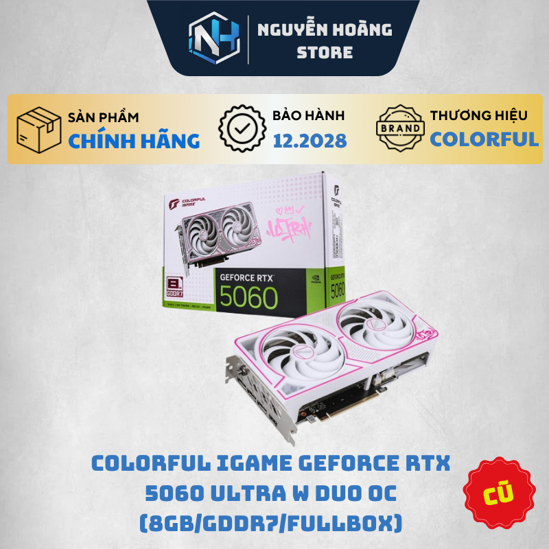 VGA Colorful iGame GeForce RTX 5060 Ultra White Dou OC 8GB Cũ