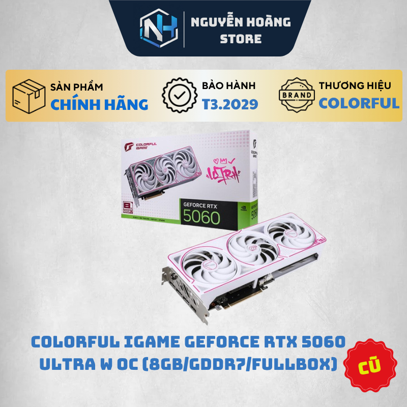 VGA Colorful iGame GeForce RTX 5060 Ultra White OC 8GB Cũ