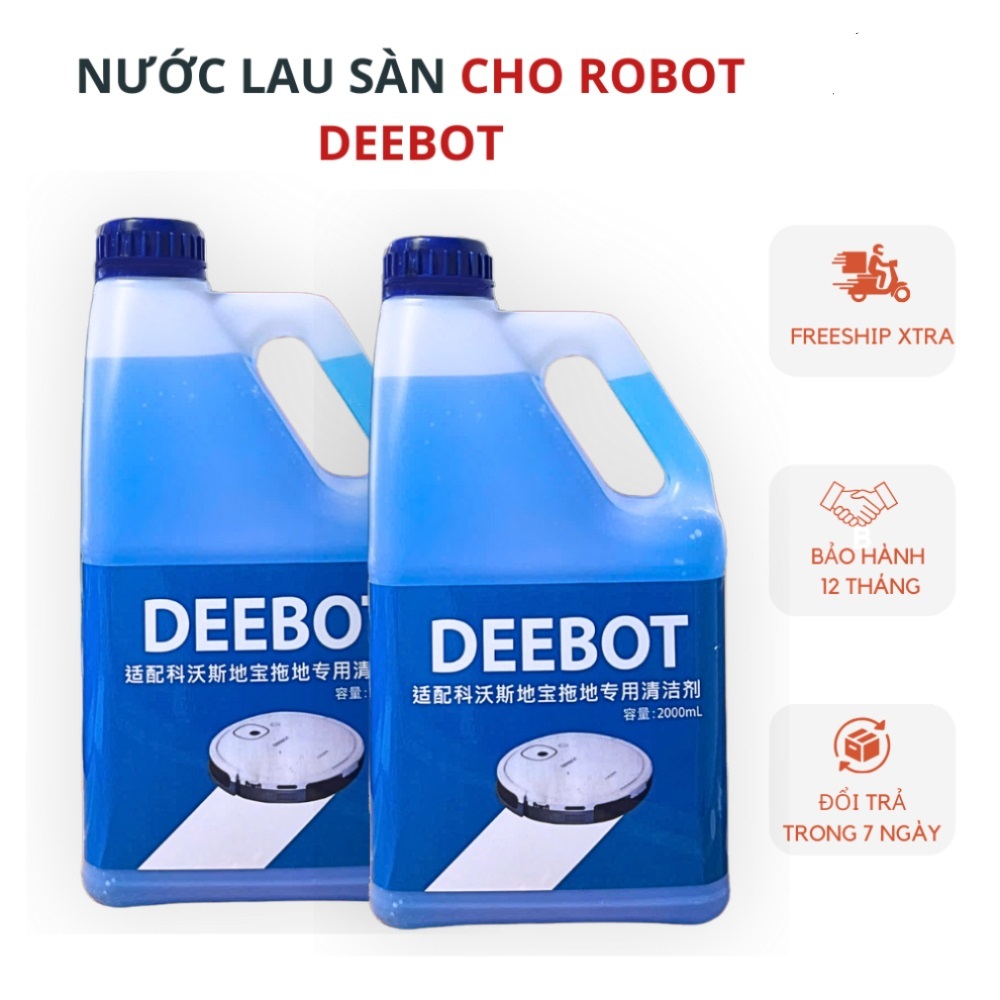 Nước lau sàn robot hút bụi lau nhà - Nước lau nhà cho robot chuyên dụng DEEBOT can 2L