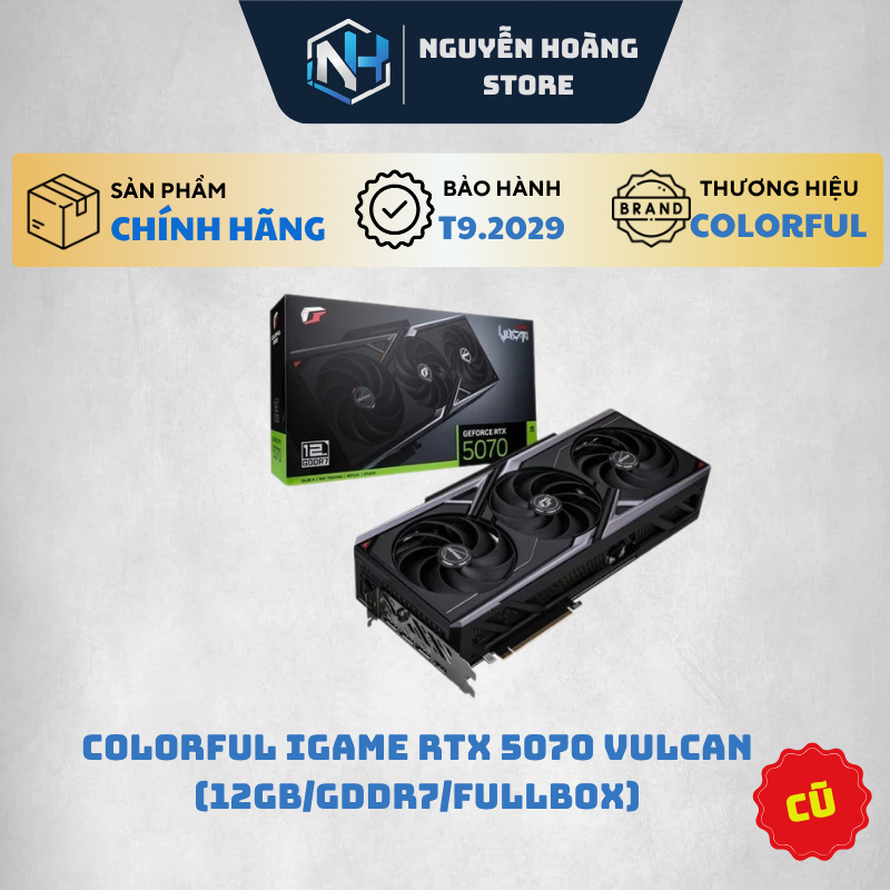VGA card màn hình Colorful iGame GeForce RTX 5070 Vulcan OC 12GB cũ