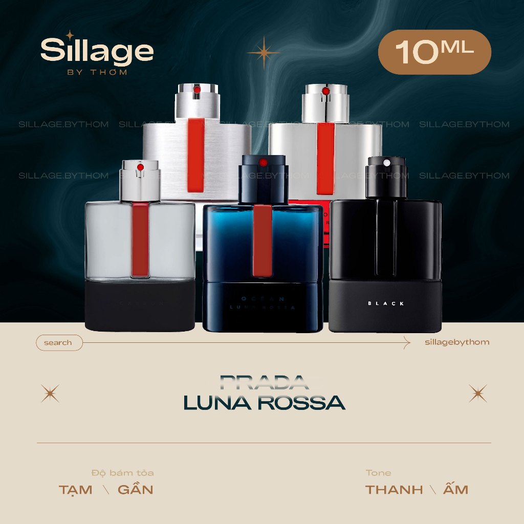 P OCEAN BLACK CARBON SPORT LUNA ROSSA EDT EDP | Mẫu thử nước hoa nam