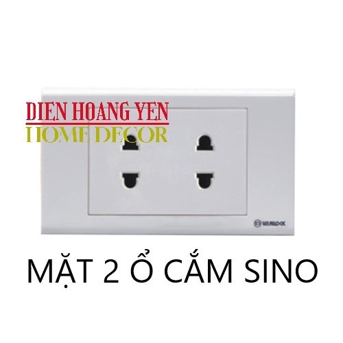MẶT 2 Ổ CẮM 2 LỖ SINO - S18