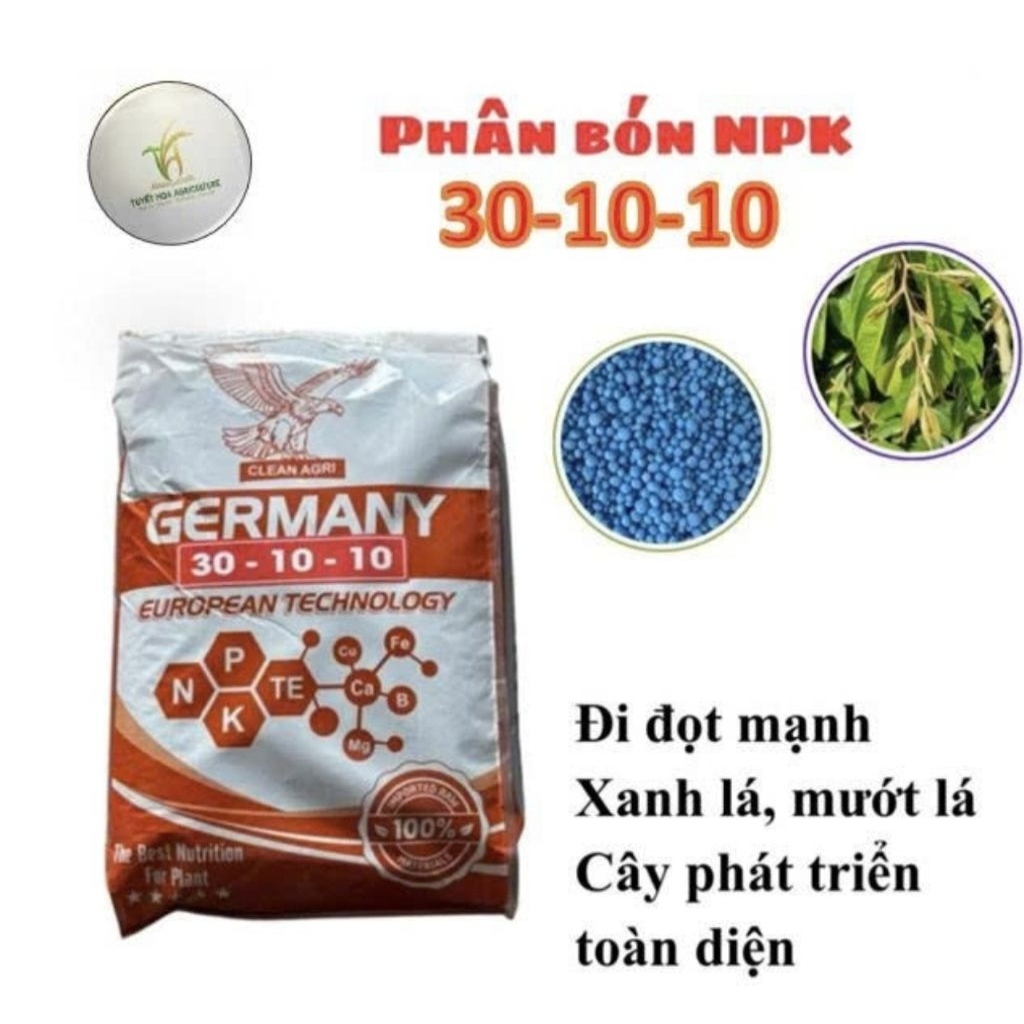 Phân bón NPK 30-10-10 tháp cao tan nhanh (hàng loại 1) - chiết lẻ từ bao 25kg