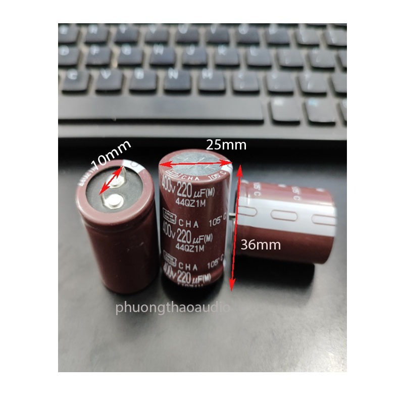 Tụ Nippon Chemicon 220uf 400V hàng mới
