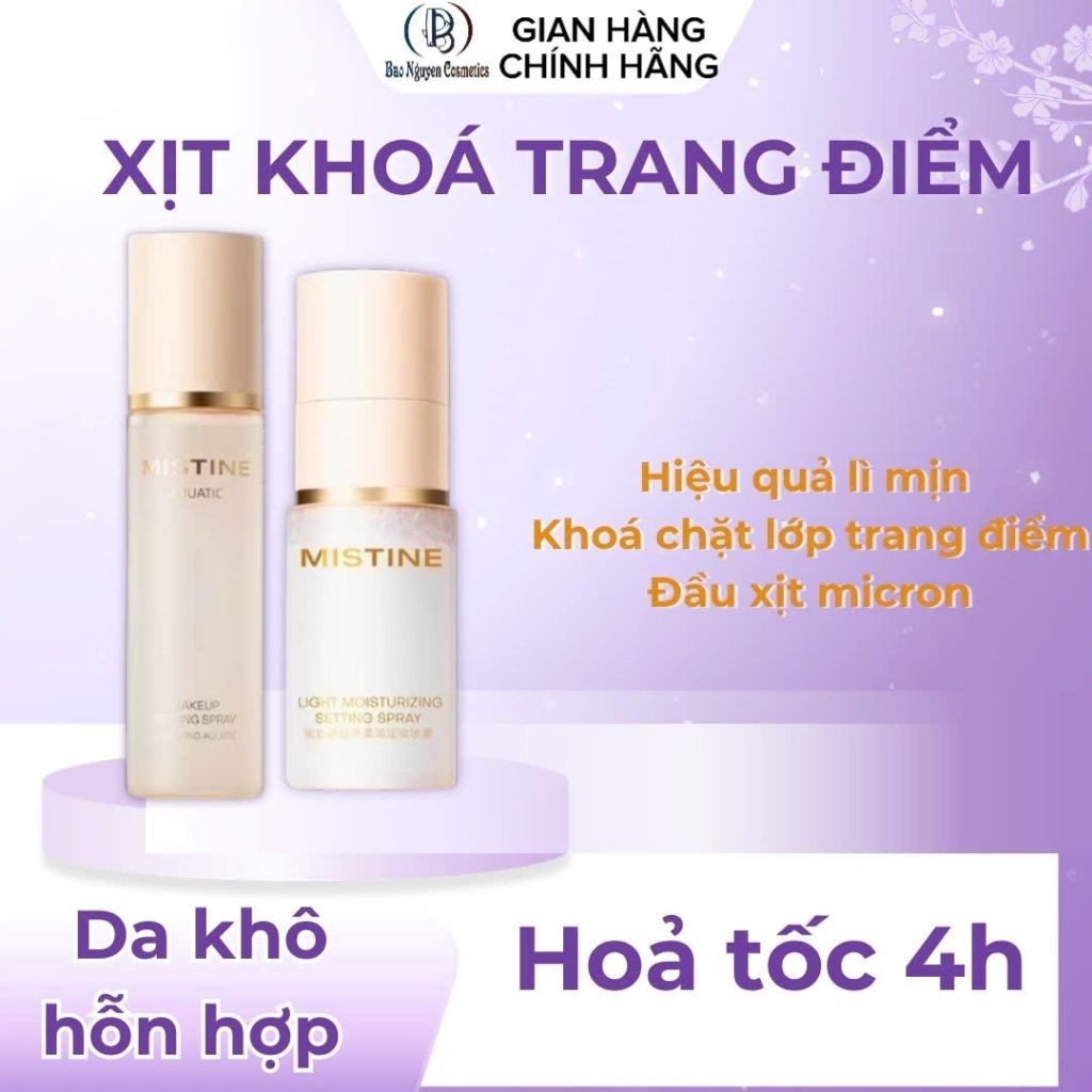 Xịt khoá makeup Mistine xịt khoá nền hiệu quả lì mịn