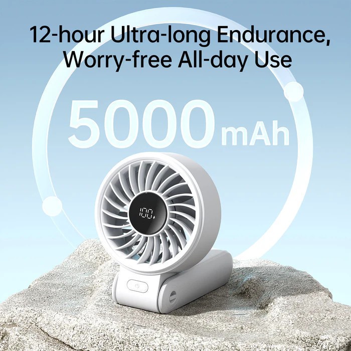 Quạt cầm tay tích điện Jisulife Life 7 5 cấp độ gió 3600/5000mAh - Sử dụng lên đến 12h - Chính hãng - BH 12 tháng | BigBuy360 - bigbuy360.vn