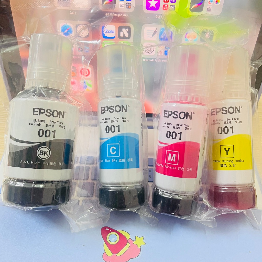 Mực In Bóc Máy Epson 001 (Y) Vàng – Cho Máy L4150/L4160/L6170/L6190