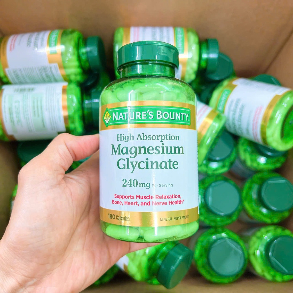 NATURE’S BOUNTY MAGNESIUM GLYCINATE 180 viên Mỹ.