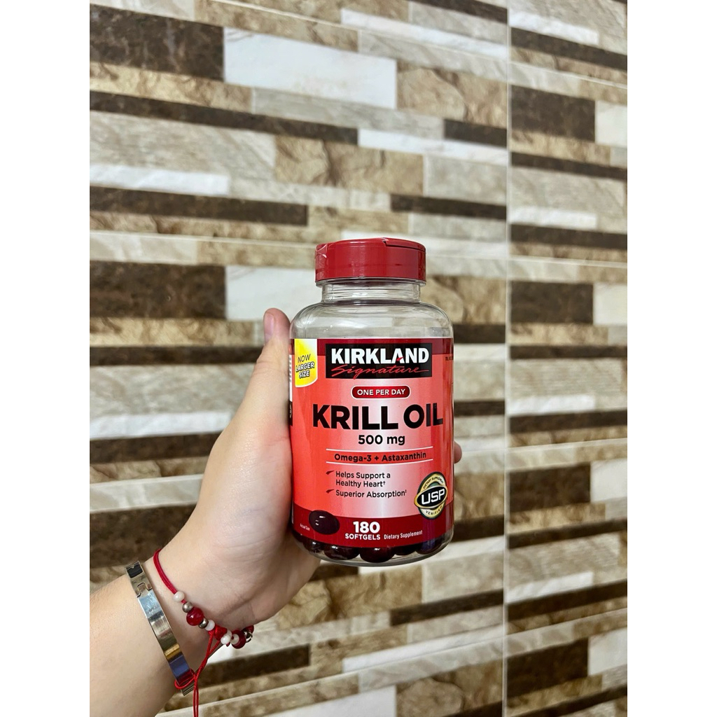 • Dầu nhuyễn thể Kirkland Signature Krill Oil 500mg.‼️‼️