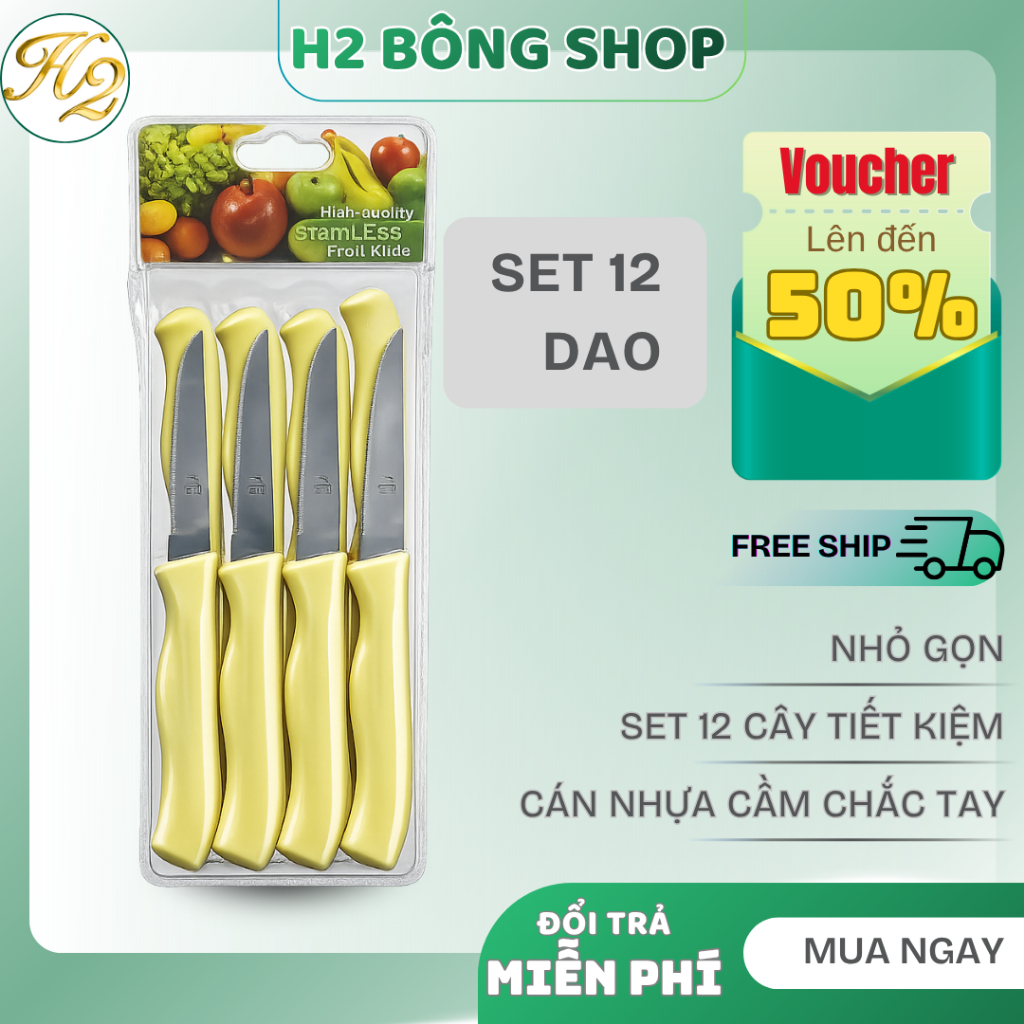 Set 12 Dao Gọt Hoa Quả Nhỏ