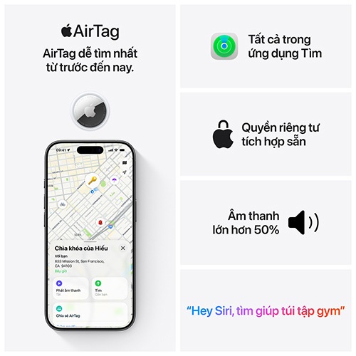 Thiết bị định vị Apple AirTag 2 Chính hãng VN/A