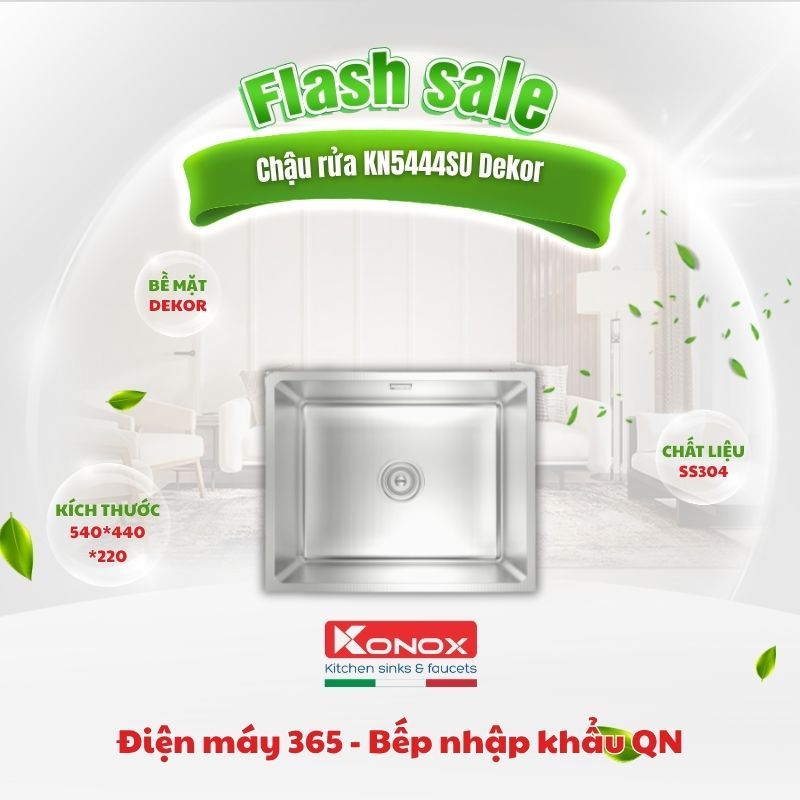 Chậu Rửa Chén Konox Dekor KN5444SU – Nhỏ gọn, chống xước, chuẩn workstation