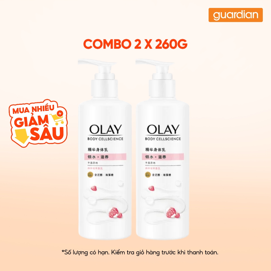 Combo 2 Sữa Dưỡng Thể Olay Dưỡng Ẩm 260g | Guardian Việt Nam