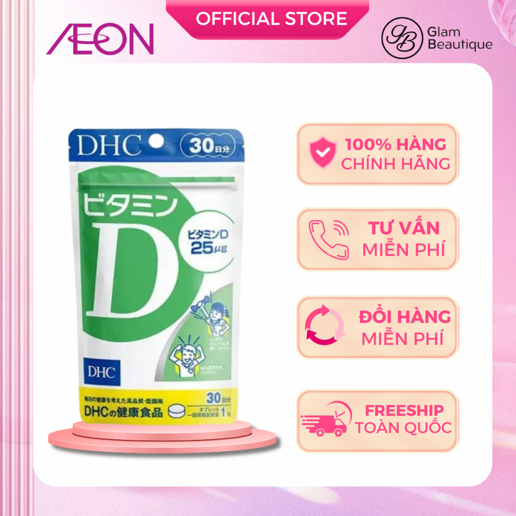 Viên uống DHC Vitamin D hỗ trợ sức khỏe (Gói dùng 30 ngày) | Glam Beautique
