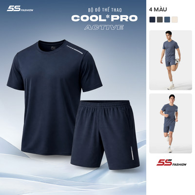 Bộ Quần Áo Nam Mùa Hè COOL Pro-ACTIVE 5S FASHION Nhẹ Mát,Phong Cách Thể Thao MBTS26007