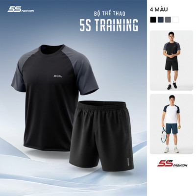 Bộ Quần Áo Thể Thao Nam 5S FASHION Tay Raglan Thiết Kế Khỏe Khoắn BTS26041-QST26030