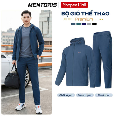 Bộ Gió Nam MENTORIS Vải Gió Premium, Form Thể Thao Gọn Gàng, Thiết Kế 2 Lớp, Mũ Tháo Rời MCBG26W001