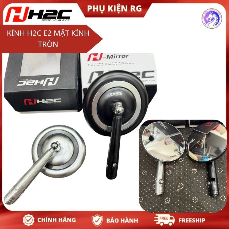 Kính Chiếu Hậu H2C E2 CNC Nhôm Nguyên Khối – Kính Xe Máy H2C E2 Chân Dài Chính Hãng – Gắn Mọi Dòng X