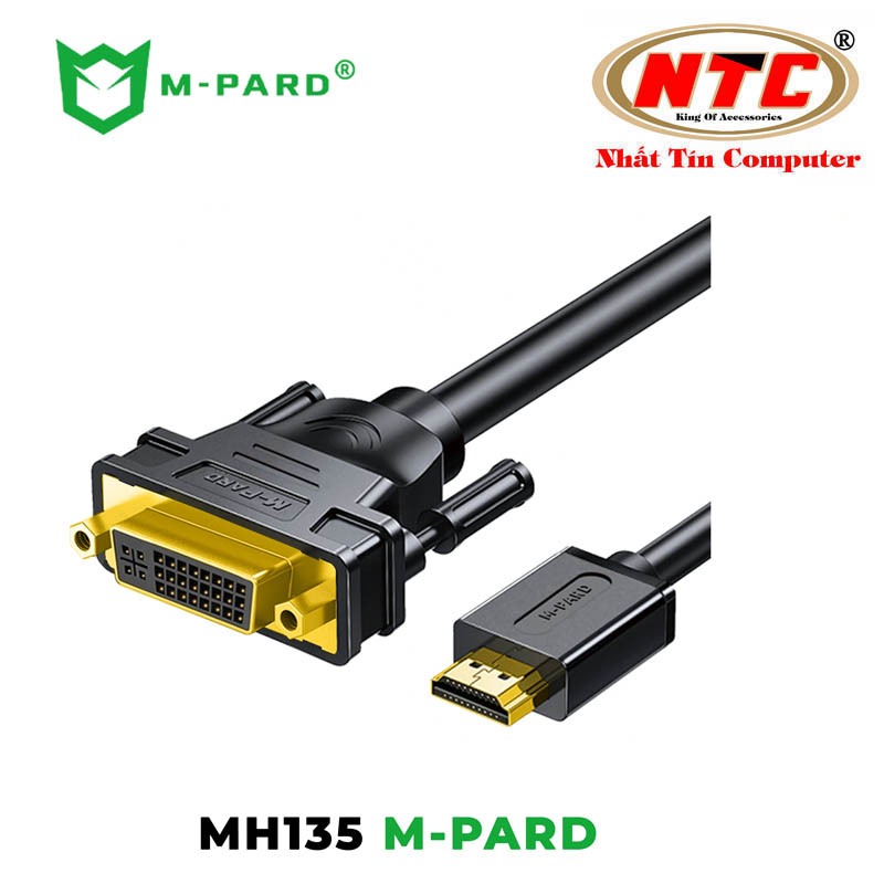 Cáp chuyển tín hiệu HDMI sang DVI 24+5 M-PARD MH135 dài 15cm - hỗ trợ phân giải FullHD 1080P