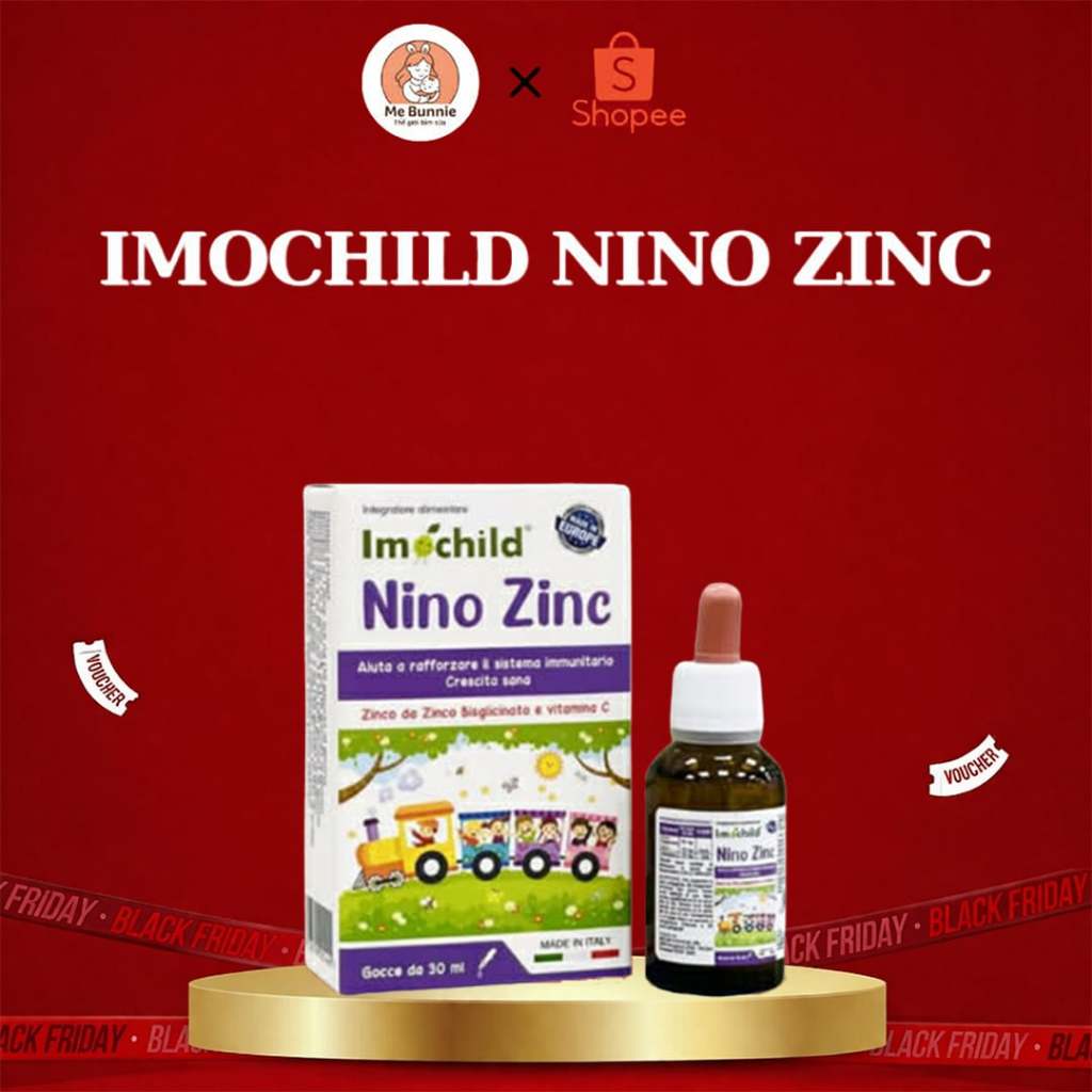 Imochild Nino Zinc – Tăng Cường Miễn Dịch, Hỗ Trợ Ăn Ngon – Vị Anh Đào – Mẹ Bunnie