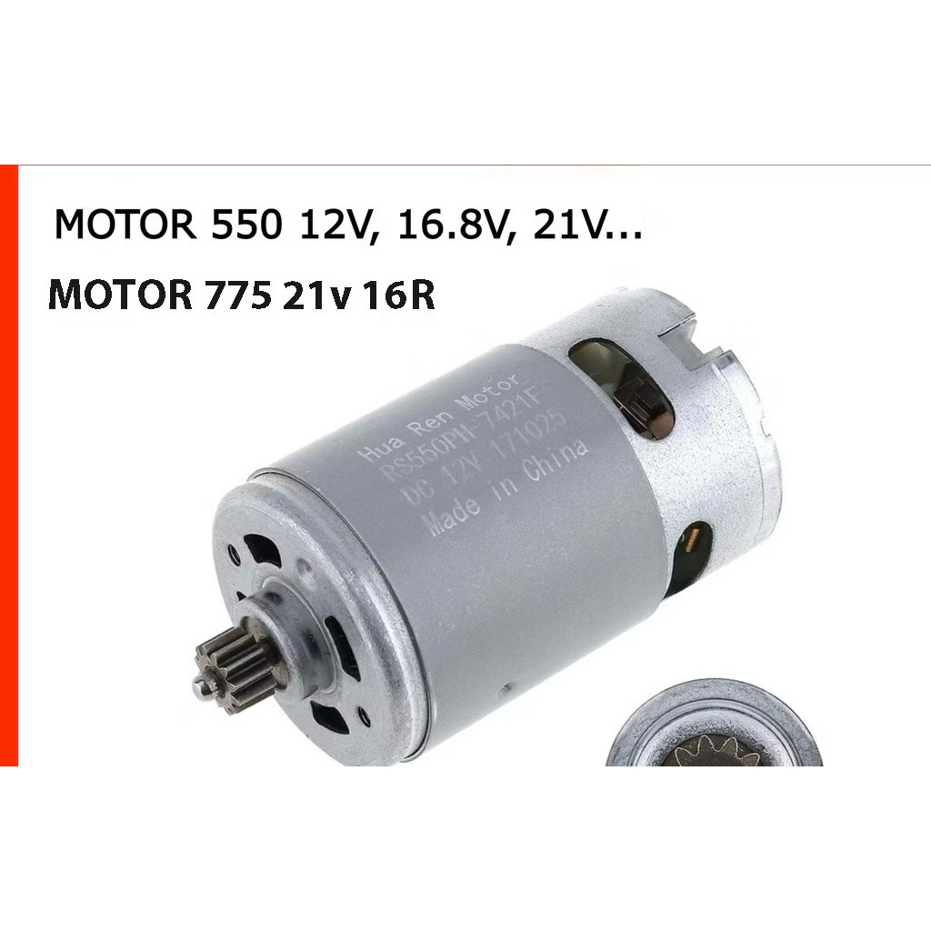 Motor 550 21v - Motor 775 21v Công Suất Cao Chuyên Cho Máy Pin 12v 21V