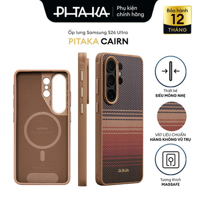 Ốp Lưng PITAKA ProGuard Cho Samsung S26 Ultra – Siêu Mỏng Nhẹ, Sạc Từ Tính, Sợi Aramid Cao Cấp Chính Hãng