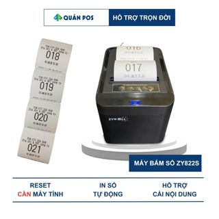 Máy bấm số thứ tự phòng khám, salon tóc, spa Zywell ZY822-S