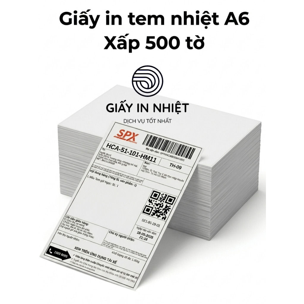 Giấy In Vận Đơn A6 500 Tờ 100x150mm Decal Nhiệt In Đơn Hàng