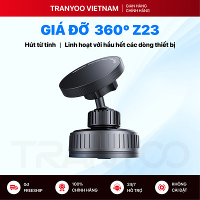 Giá Đỡ Điện Thoại TRANYOO T-Z23 Xoay 360 Độ Tích Hợp Từ Tính Kết Hợp Đế Chân Không Tiên Tiến