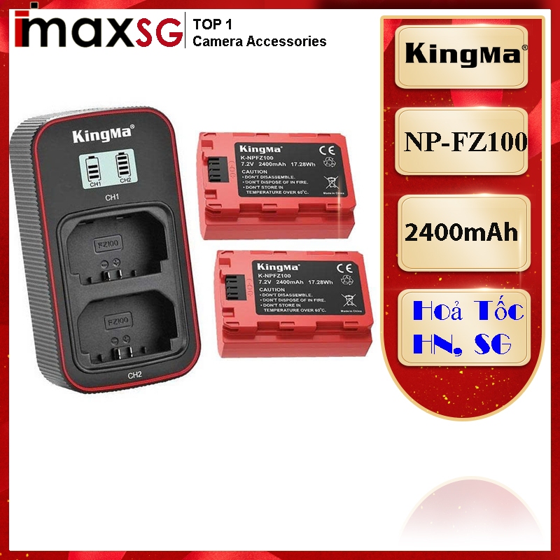 PIN SẠC ĐÔI KINGMA CHO SONY NP-FZ100 2400mAh