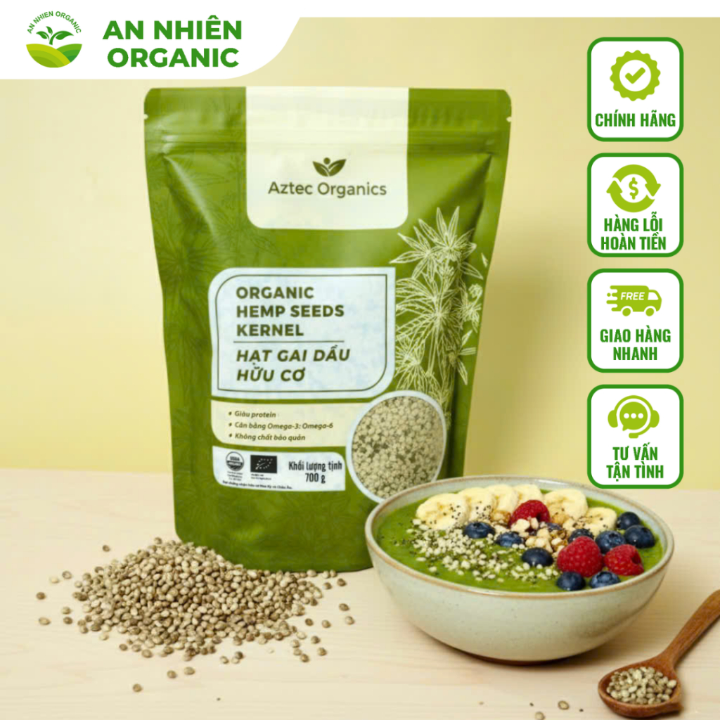 Hạt Gai Hữu Cơ Aztec Organic 700g