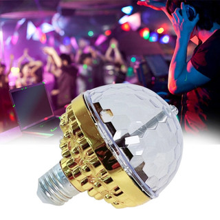 Đèn Led Cầu Xoay Pha Lê 7 Màu Bóng đèn led tự xoay 7 màu vũ trường, phòng sân khấu - Chui E27