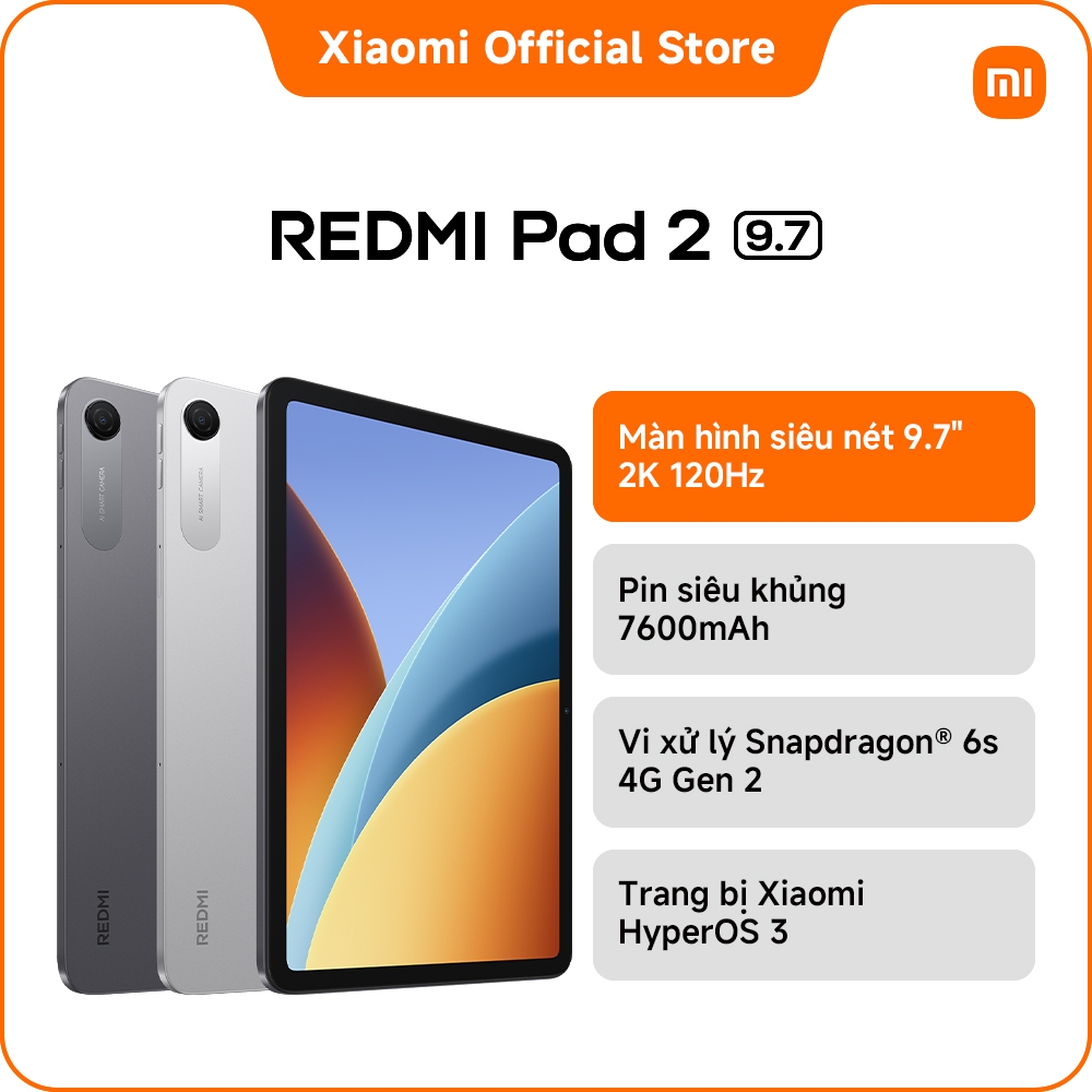 [TẶNG COVER] REDMI Pad 2 9.7 (4+64GB| 4+128GB) | Màn hình 9.7" siêu nét | Pin khủng 7600 mAh | BigBuy360 - bigbuy360.vn
