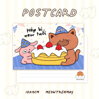 Thiệp Sinh Nhật Dễ Thương Viết Tay | Postcard Tặng Bạn Bè, Trang Trí, Lời Chúc Mini – P9 – Meowtrenmay